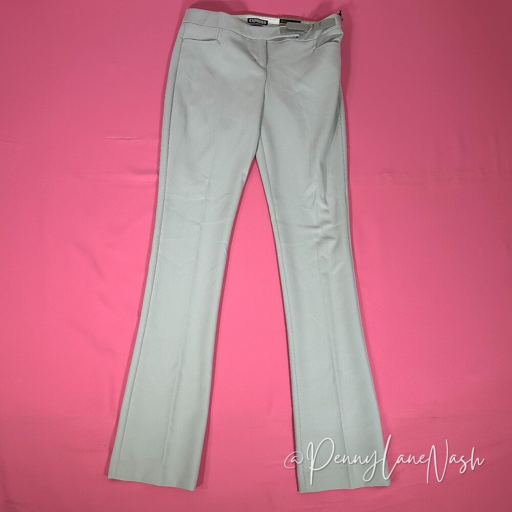 NWT Express Columnist Barely Boot Low Rise Pant Size 0R Gray - Picture 2 of 12